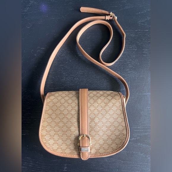 Celine Crossbody Vintage Macadam Triomphe Handbag - Picture 1 of 16